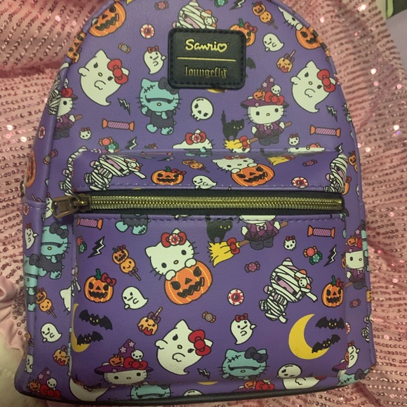 Loungefly Purple Hello Kitty Halloween Backpack - Picture 2 of 4